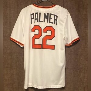 Baltimore Orioles  MLB HOF Pitcher Jim Palmer #22  SGA White and Orange Jersey M